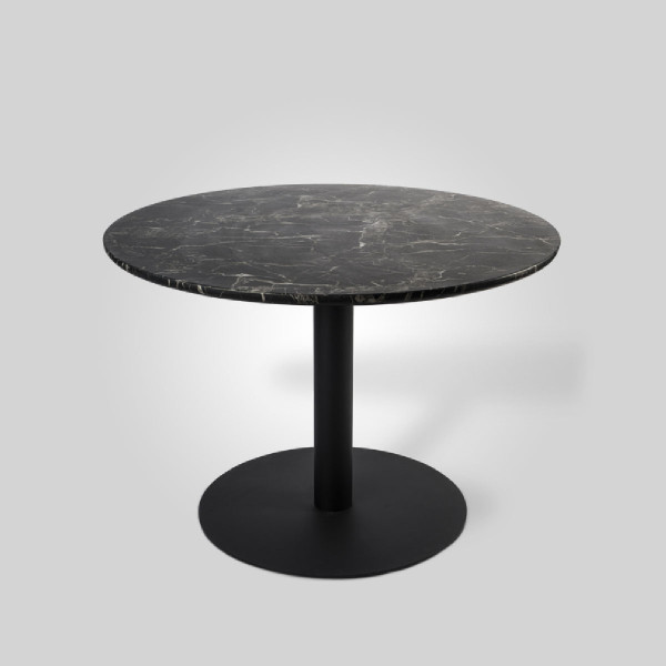 SLAB MARBLE LOOK DINING TABLE - black