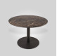 SLAB MARBLE LOOK DINING TABLE - black