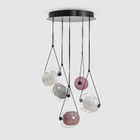 CAPSULA CIRCLE - transparent - opaline - grey acid - violet acid - black cable