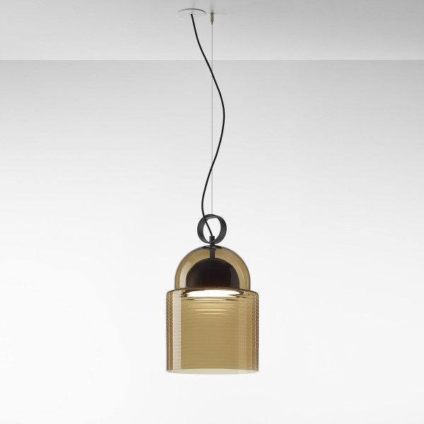 DOME PENDANT L LINES - smoke brown