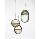 GEOMETRIC CIRCLE BOTTOM - light pink triplex opal - black cable