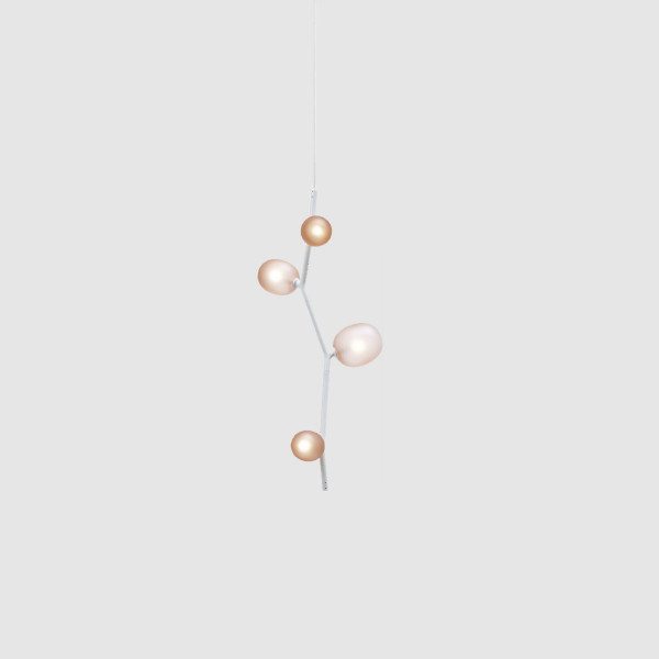 IVY VERTICAL 4 - light pink - white - white cable