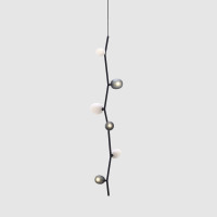 IVY VERTICAL 6 - triplex opal - smoke grey - anthracite grey - black cable