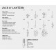 JACK O'LANTERN L TABLE - triplex opal - black chrome - marquina - white cable