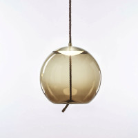 KNOT SFERA - smoke brown glossy - brass