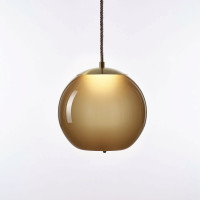 KNOT SFERA - smoke brown mattee - brass