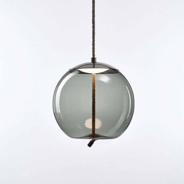 KNOT SFERA - smoke grey glossy - black chrome