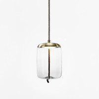 KNOT CILINDRO - transparent glossy - brass