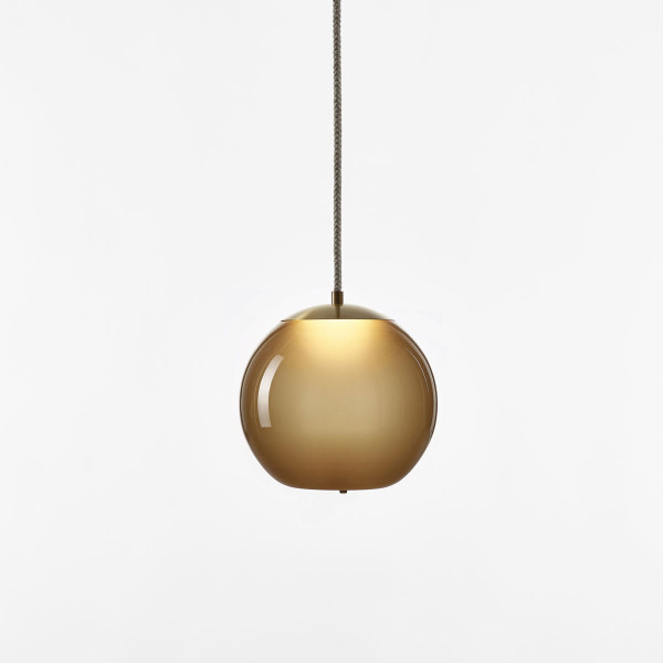 KNOT SMALL SFERA - smoke brown mattee - brass