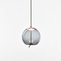 KNOT SMALL SFERA - smoke grey glossy - copper