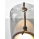 KNOT CILINDRO TABLE BATTERY - smoke brown glossy - brass