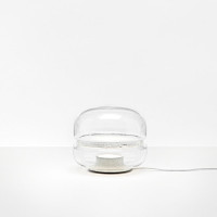 MACARON S - transparent - BROKISGLASS triplex opal matte - white oak - white cable