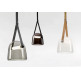 MONA L PENDENT - opaline - natural leather - white canopy