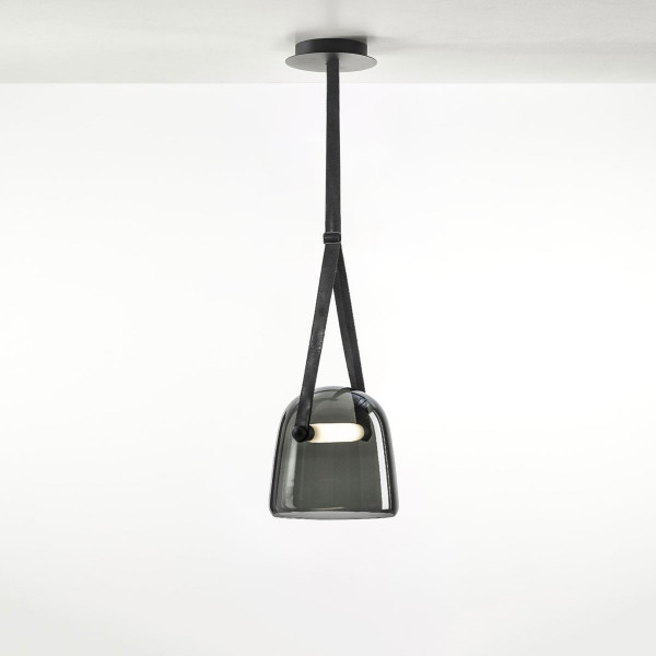 MONA L PENDENT - black - black leather - black canopy