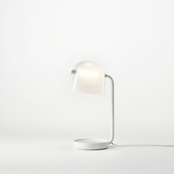 MONA S TABLE - opaline - white lamp body - white cable