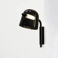 MONA S WALL - black - black oak - black lamp body