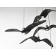 NIGHT BIRDS 1111 OUTDOOR - smoke grey BROKISGLASS - black cable