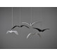 NIGHT BIRDS 1111 OUTDOOR - smoke grey BROKISGLASS - black cable