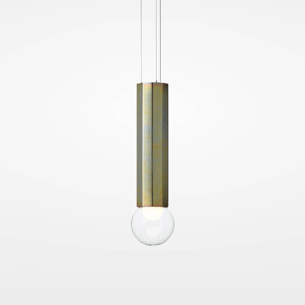 PRISMA PENDANT SINGLE S 700 - transparent - zinc