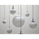 SFERA OVAL 345 - triplex opal - brushed aluminium - light grey cable