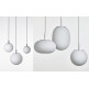 SFERA OVAL 345 - triplex opal - brushed aluminium - light grey cable