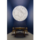 MOON 60 SUSPENSION - ON/OFF - japanese paper - white ceiling rose