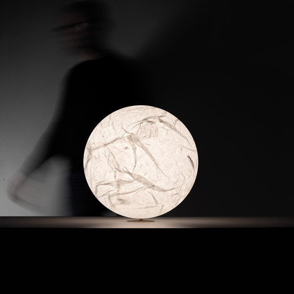 MOON T TABLE - japanese paper - metal