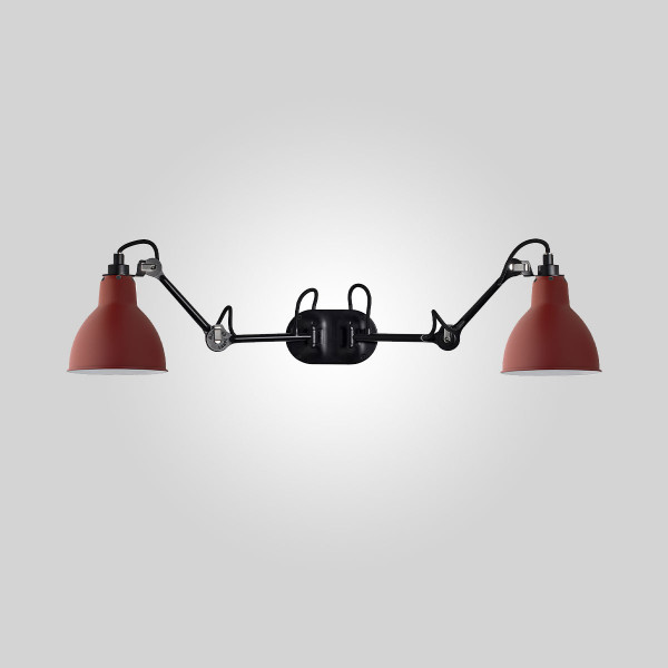 LAMPE GRAS 204 DOUBLE WALL ROUND - black - red