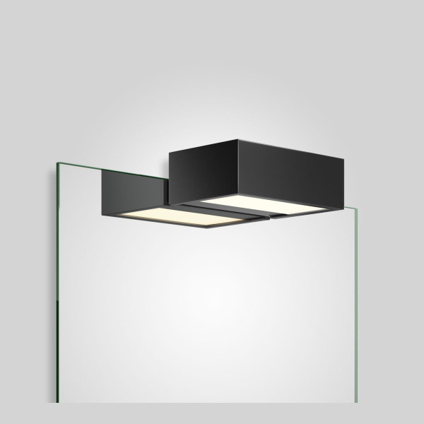 BOX 1-15 N LED SPIEGELAUFSTECKLEUCHTE - 2700K - schwarz matt
