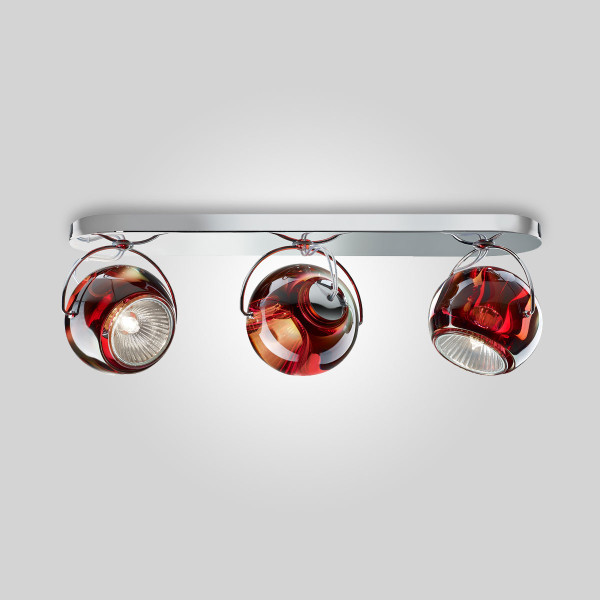 BELUGA COLOUR D57 WALL CEILING 3 SPOTS - red