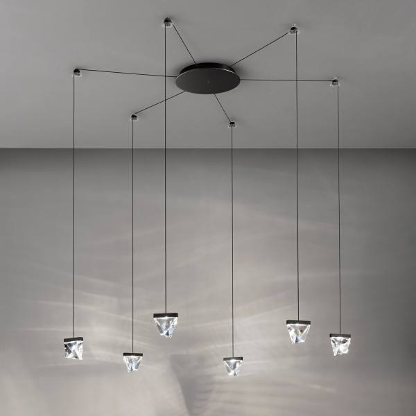 TRIPLA F41 MULTIPLE PENDANT 6 SPOTS - anthracite