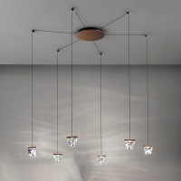 TRIPLA F41 MULTIPLE PENDANT 6 SPOTS - bronze