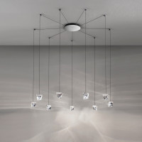 TRIPLA F41 MULTIPLE PENDANT 9 SPOTS - chrome