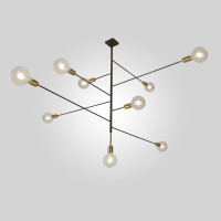 AGÒ CHANDELIER 103.19 - golden brown - brushed brass