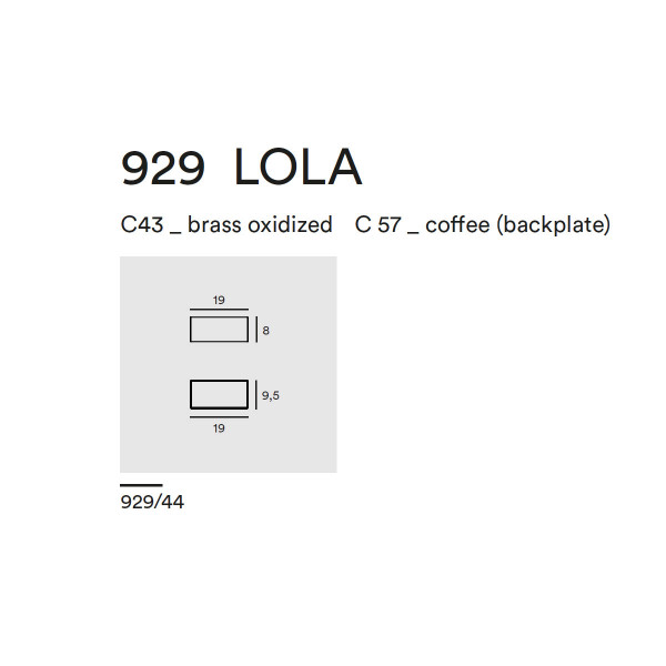 LOLA WALL OUTDOOR 929.44 - brass oxidized - coffee
