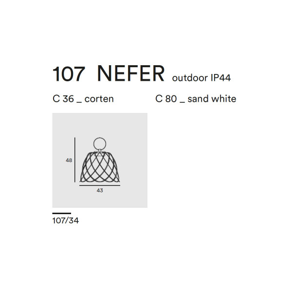 NEFER BATTERY OUTDOOR 107.34 - corten