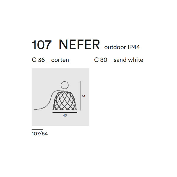 NEFER TABLE OUTDOOR 107.64 - corten