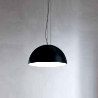 RUGIADA PENDANT 122.25 - matte black - white opaque