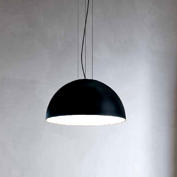 RUGIADA PENDANT 122.26 - matte black - white opaque