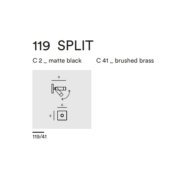 SPLIT WALL 119.41 - brushed brass