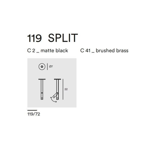 SPLIT CEILING 119.72 - brushed brass