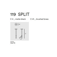 SPLIT CEILING 119.73 - brushed brass