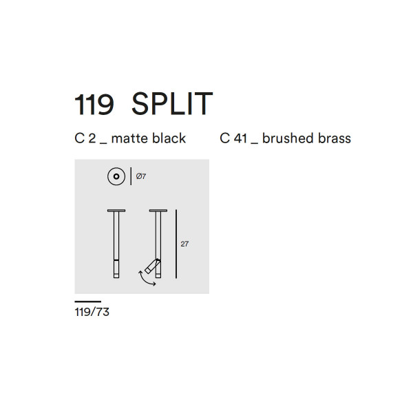 SPLIT CEILING 119.73 - brushed brass