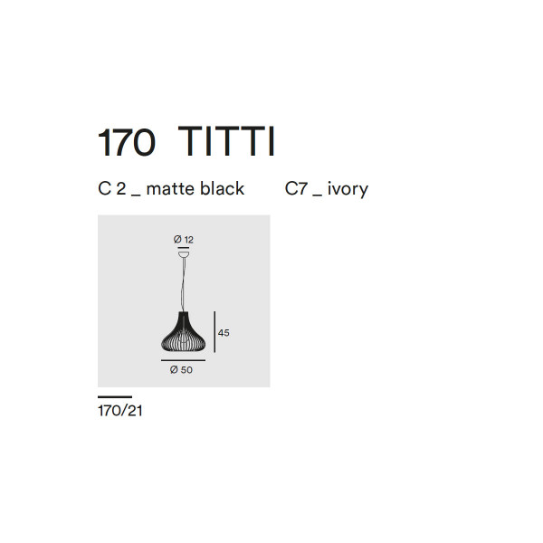 TITTI PENDANT 170.21 - matte black