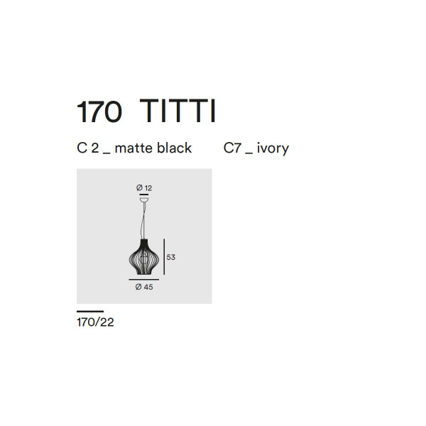 TITTI PENDANT 170.22 - matte black