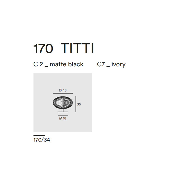 TITTI TABLE 170.34 - ivory