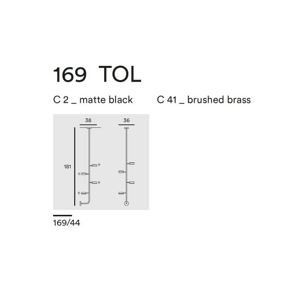 TOL WALL CEILING 169.44 - matte black