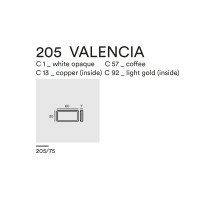 VALENCIA WALL CEILING 205.75 DIM - coffee - light gold