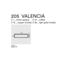 VALENCIA WALL CEILING 205.77 DIM - coffee - copper