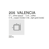 VALENCIA WALL CEILING 205.78 DIM - coffee - copper